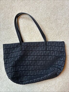 Fendi Black FF Logo Tote